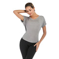 Open Back V-Neck Athletic Tee for Women