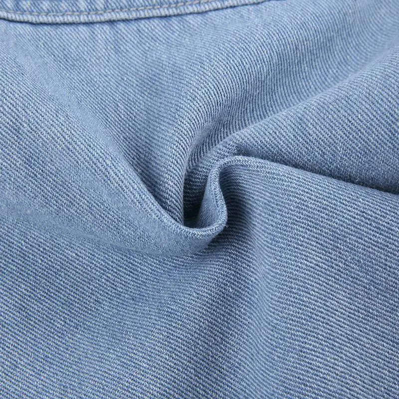 Chic Sky Blue Denim Cargo Pants